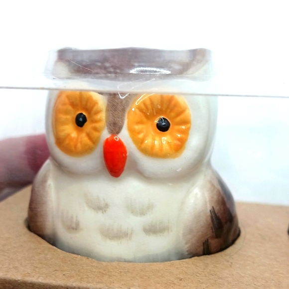 Owl Salt + Pepper Shakers Ceramic New - Picture 3 of 8